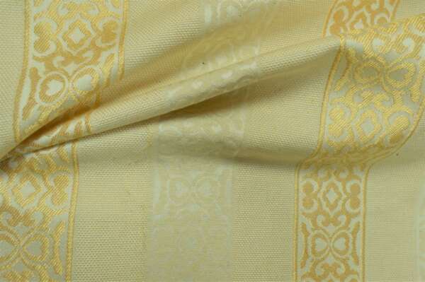 Gold Striped Curtain Fabric