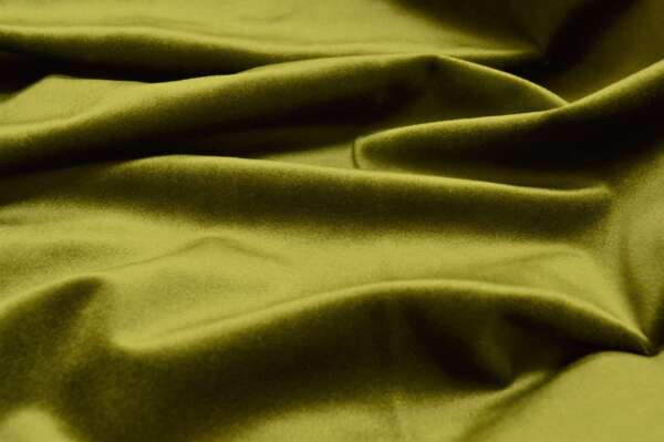 Green velvet curtain fabric