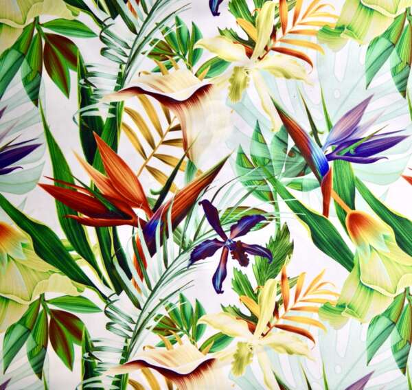Tropical Print Curtain Fabric