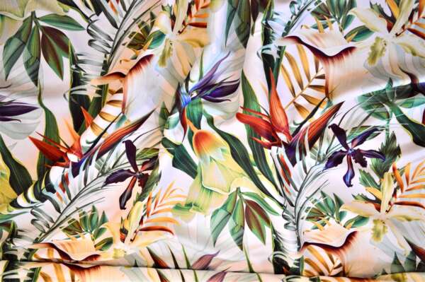 Foliage Print Curtain Fabric