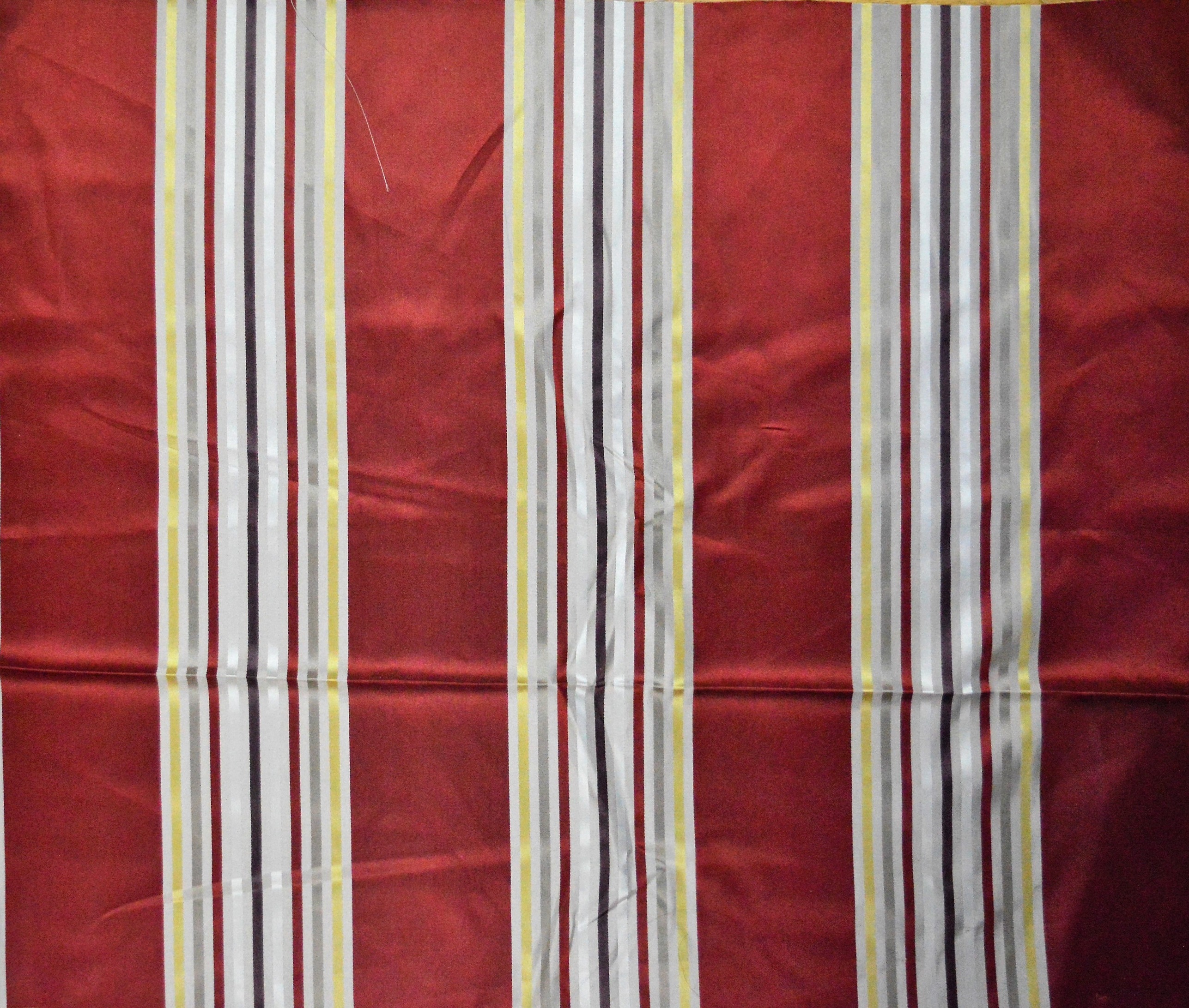 Pomezia Red Stripes Curtain Fabric, Red Stripe Curtains Uk