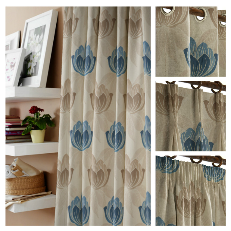 Lalique Flower Print Curtain Fabric